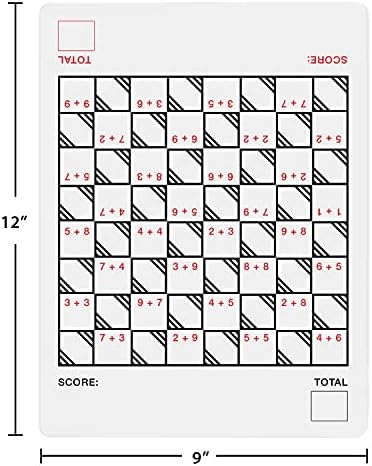 Математическа Игра със суха Стиранием Допълнение към Шахматна дъска 9x12 Инча, Училищен Образователен инструмент, наръчник за началното