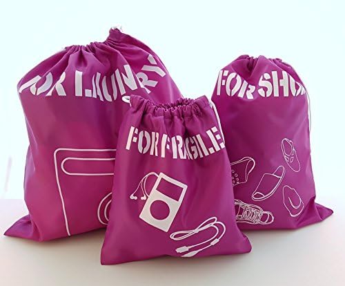 Водоустойчива чанта дантела прозорци, Комплект от 3 Пътни Организаторите за дрехи, обувки и чупливи предмети (lime)