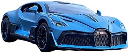 Мащабна модел на превозното средство за Bugatti DIVO Модел на спортен автомобил от сплав, Монолитен под налягане, Метални Модел автомобил в съотношение 1:32 (Цвят: синьо)