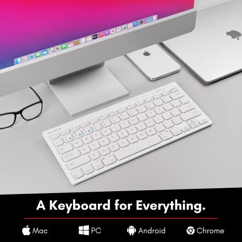 Macally Small Bluetooth Keyboard за Mac - Безжична клавиатура с няколко устройства за Mac Mini / Pro, Macbook Pro / Air, iMac, iPad,