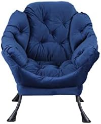 Столове за всекидневна JOMOL Съвременно Мързелив стол от Памучен плат, Акцентное Модерно Кресло за отдих, Единична Стоманена Рамка, Стол-диван за сядане с Подлакътни?