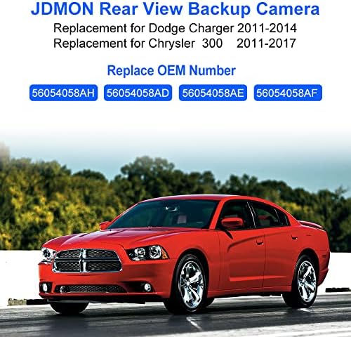 JDMON е Съвместим с камера за обратно виждане на Chrysler 300, Dodge Charger 2011 2012 2013 2014 Заменя 56054058AH 56054058AD 56054058AE 56054058AF