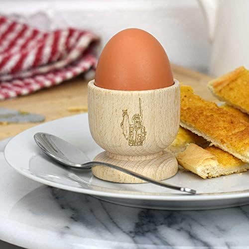 Дървена чаша за яйца Azeeda Рыбачка (EC00022243)