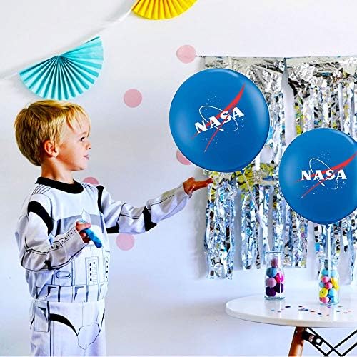 Сини балони на НАСА, Украса за парти в чест на рождения Ден, декорация за Партита на космическа тематика, машина за Латексови балони, 12