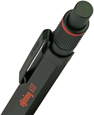 Химикалка химикалка Rotring 600, средно на върха, синьо мастило, зелен корпус, за еднократна употреба