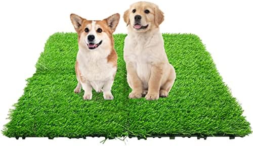 Tfwadmx Билков подложка за Кучета, изкуствена трева, Куче Фалшиви Билкови Гъба, 4 опаковки за многократна употреба подложка за Урина от