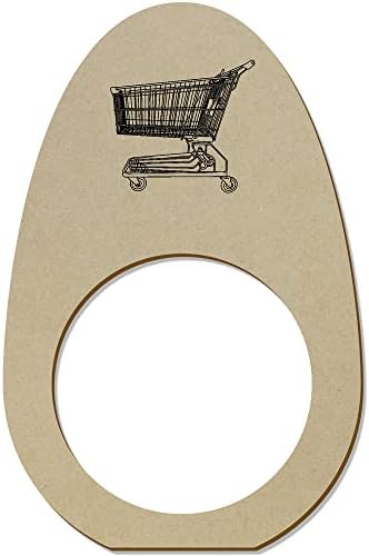 Azeeda 5 x Дървени пръстени/Притежателите за салфетки Количка за пазаруване (NR00054116)