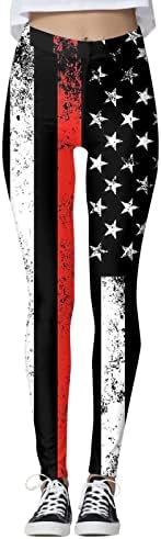 Патриотични Гамаши с флага на сащ Дамски Независимост с Висока талия Дневни Панталони Дишащи Гамаши За Стягане на бедрата Панталони Капри