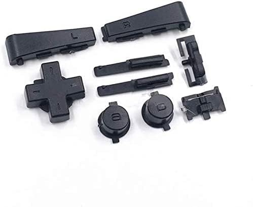 Лявата Десният L R A B D-бутон тампон за конзола Gameboy Micro GBM Черен цвят