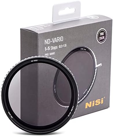 NiSi 49mm True Color ND-Vario | Филтър, с променлива неутрална плътност 1-5-степенна, автоматична | Регулируема ND, Реалистичен цвят,