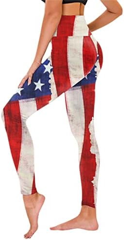Американският Флаг, на 4 юли, Женски Гамаши с контрол на корема, Флаг на САЩ, Тънък Панталон-Молив, Гамаши За Стягане на задните части,
