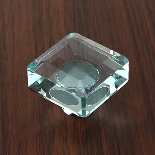 Tighall 2 БР. Квадратна Дръжка за шкаф от Кристално Стъкло, Кристални Дръжки за кутия на Шкафа, Квадратни Мебелни Дръжки и