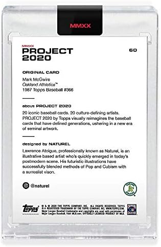 Бейзболна картичка Topps Project 2020 60 1987 Марка Макгвайра от Naturel - Произведени общо 2687 копия!