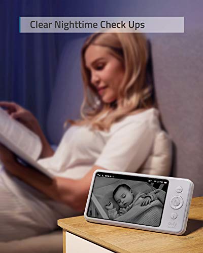 eufy Baby, Видеоняня SpaceView Pro 720p с 5-инчов екран, двустранно звука, функция за завъртане и наклон, нощно виждане, плеър колыбельных,