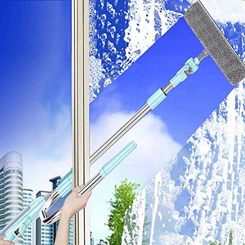 Препарат за миене на прозорци WDLWUJIN, 2 в 1, Стъргало за душ с удлинителем, Инструменти за почистване на стъкло за вътрешен
