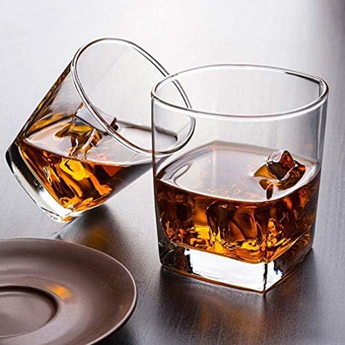 Комплект чаши за уиски HEIMP от 4 чаши за бърбън за Любовни коктейли, Чаши за уиски, Стъклена посуда Perfect Rocks, гарафа за уиски за Бгв