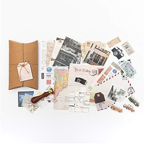 Ретро Набор от стикери за Scrapbooking Направи си сам, Декоративна една антична колекция в ретро стил от естествени материали, Аксесоари за украса на дневник, книжен етик