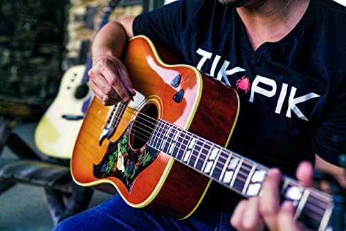 Медиатори ТИК PIK от 6 комплекта за акустични и бас китари | The Pick That Sticks | Черни Мультиразмерные
