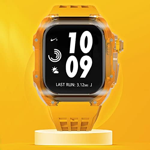 Силиконов ремък за часа Case Mod Kit е Съвместим с Apple Watch 8/7 / SE/6/5/4 45 мм/44 мм Универсален Прозрачен Взаимозаменяеми