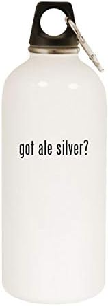 Продукти Molandra спечели сребърен ел? - бутилка за вода от неръждаема Стомана бял цвят на 20 грама с карабинка, Бяла