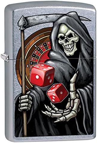 Запалка Zippo: Grim Reaper за хазарта - Градинска Хромирани 80882