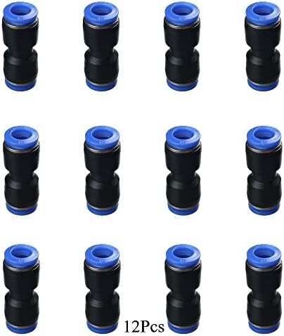 Facaimao 12 Бр. Директни Нажимные Конектори, 8 мм Быстроразъемные Пластмасови Пневматични Съединители, Фитинги за въздушна линия
