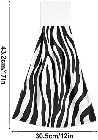 xigua Zebra Окачен Вратовръзка Комплект Кърпи от 2 Абсорбираща Меките Кърпички За Изсушаване, Окачени Кърпи за Ръце и за