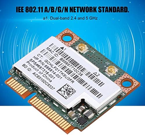 Двухдиапазонная безжична мрежова карта ASHATA за HP за Broadcom BCM943228HMB, 2,4 G/5G и Bluetooth 4.0, Както Двухдиапазонная карта