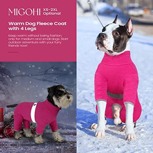 Палто за малки кучета MIGOHI, Зимен Пуловер за кучета с крака, Поло, Топла Пижама за кучета, Руното Пижами, Удобен Пуловер за малки до Средни Кучета, Гащеризон за кучета