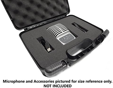 Чанта за студиен микрофон CASEMATIX, съвместим с цифрова конденсаторным микрофон с голям бленда MV51, аудиоинтерфейсом MVi, микрофони