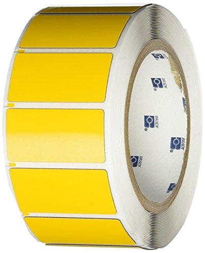 Етикети Брейди THTEP173-593-.25YL с повдигнат панел за термични принтери, ширина 2.000 x височина на 1000, жълт