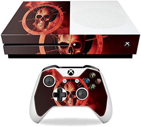 Кожата MightySkins е Съвместим с Microsoft Xbox One S - Blood Ring | Защитно, здрава и уникална vinyl стикер-опаковка | Лесно