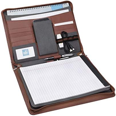 Чанта-куфарче за таблет iCarryAlls с Държач за Notepad, Кожен Калъф-папка,-портфейл с цип за Новия Surface Pro X