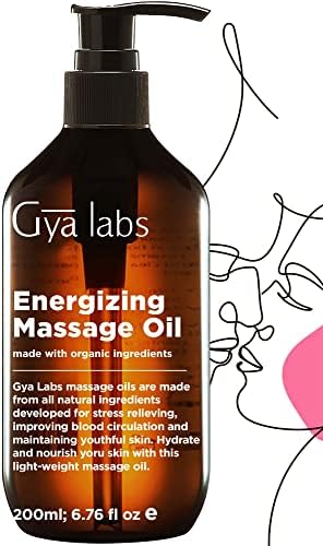 Gya Labs Бодрящее Масажно масло за масаж - Ароматерапевтические Масла за масаж на тялото за двойки - Произведено на базата на масла