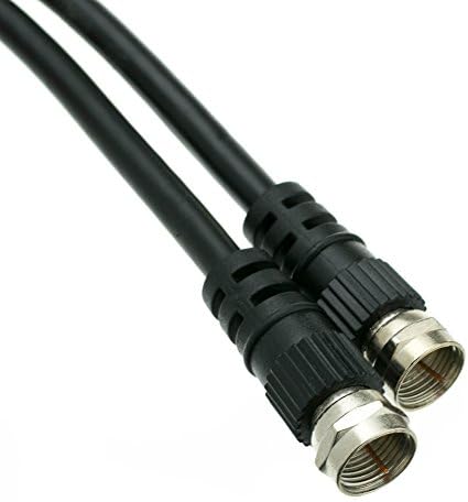 Коаксиален кабел RG59 с F-изход, 12 фута, черен (10X2-01112)