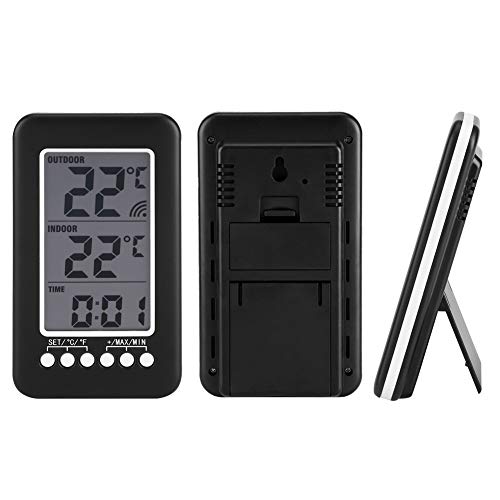 YASEZ LCD Цифров Вътрешен Външен Термометър Часовник Измерване на Температурата Предавател Цифрово Измерване на Температура