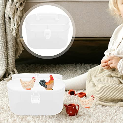 Zerodeko Кутия за съхранение на Облекло Diy Прозрачни Пластмасови Кутии с Ръчно Кутия-Мъкна Настолен Органайзер за Различни