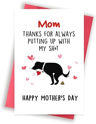 Щастливи Подаръци за мама Кучета за жени, Груб Картичка за Деня на Майката за майките Кучета, пощенска Картичка за Деня на майката Първи
