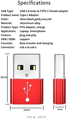 Адаптер BoxWave, който е съвместим с Fujifilm X-T200 - устройство за споделяне на USB порта-A-C (5 бр.), USB Type-C OTG USB-A Преобразува