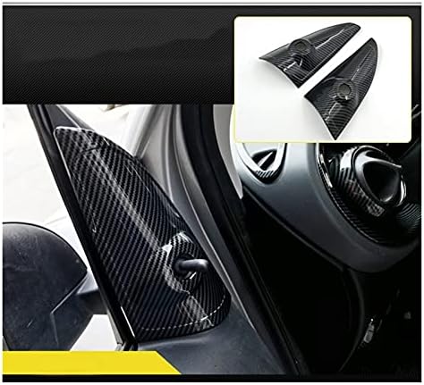 wipi Car Carbon A Колона Говорител Украса на Огледалото за Задно виждане, Регулиране на Покрива Покритие Подходящ за Benz, Smart