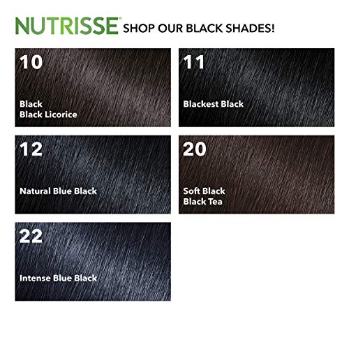 Подхранващ крем за боядисване на коса Garnier Color Hair Nutrisse20, Перманентная боя за коса Soft Black (Черен чай), 2