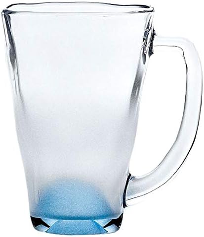 Стъклена чаша за Toyo Sasaki, синя, 13,8 течни унции (390 мл), Планината пенящегося стъкло, Произведено в Япония P-55441-J141S
