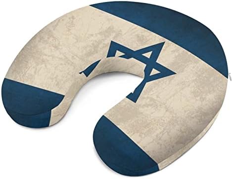 Реколта Възглавница за Пътуване с Флага на Израел, U-Образна Възглавница за Подкрепа на Главата и врата, облегалката за глава от Пяна