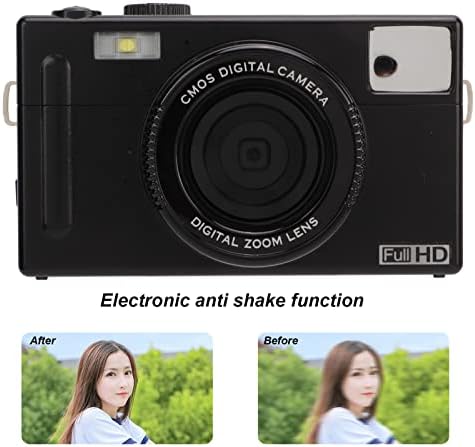 HD Цифров Фотоапарат, Камера за Видеоблогинга 1080P с 16-кратно увеличение, 3-инчов LCD дисплей, 24-Мегапикселова Камера, Микро-Single