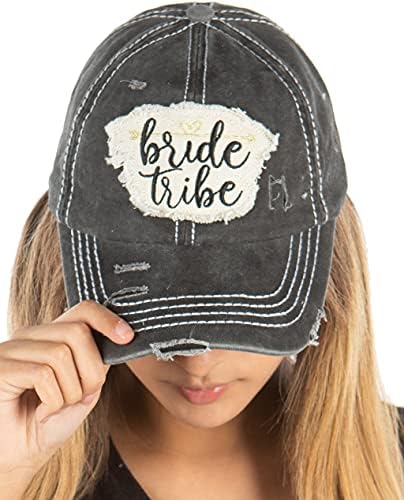 Бейзболна шапка Funky Junque Womens Bride Tribe, Аз Правя Шапка за моминско парти и Сватбена партита