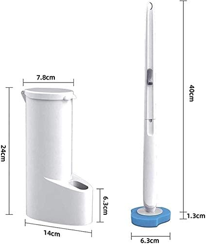 NNJHG AC207 Чистящая пръчка за Еднократна употреба Чистящая четка и притежателя 16 Почистващ сменяеми пръчки за почистване на Баня (Цвят: както е показано) Четка за тоале