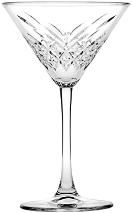 Комплект чаши за мартини Biandeco Crystal Cut, 4, 7,7 унция, Без Чашите за Маргарита, на крака, Чаши за вино-купе за Шампанско, Дизайн под