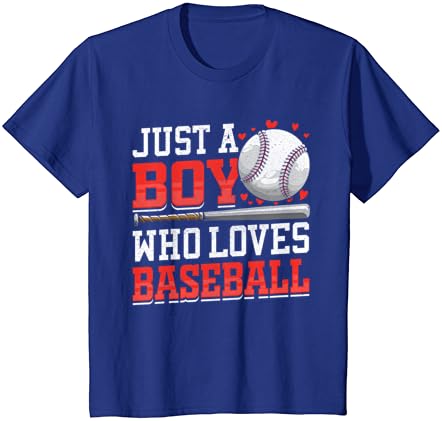 Американски Спорт Е Просто Едно Момче, Което Обича Бейзбол Подаръци За Момчета Тениска