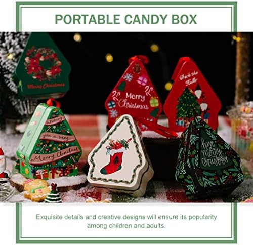 2 елемента Коледна Кутия За Съхранение на шоколадови Бонбони Във Формата на Дома Кутия За Бонбони, Коледни Организаторите За