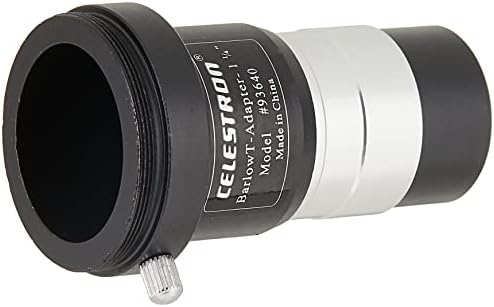 Celestron 1.25 Универсален окуляр Barlow и T-Adapter & Zoom за телескопа - Универсален 8 мм-24 мм увеличение, за да видите с ниска
